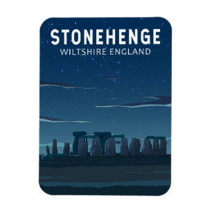 Magnet Flexible Stonehenge Angleterre Travel Art Vintage