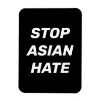 Stop Asian Hate noir blanc moderne élégant