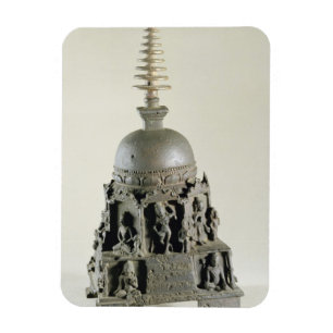 Magnet Flexible Stupa, Pala, Nalanda, le Bihar (bronze)