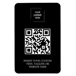 Magnet Flexible Style de branding QR professionnel noir