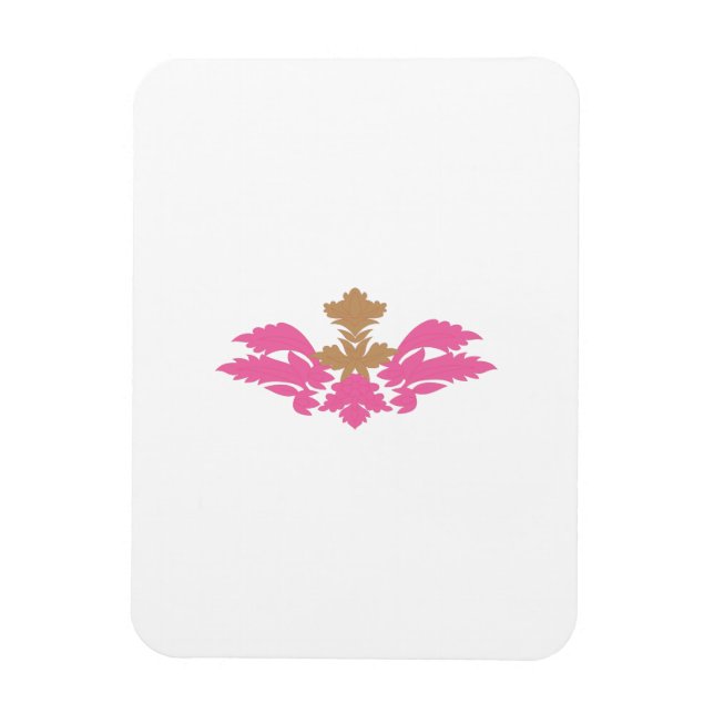 Magnet Flexible Style Décor, Rose Chaud, Laiton Antique (Vertical)