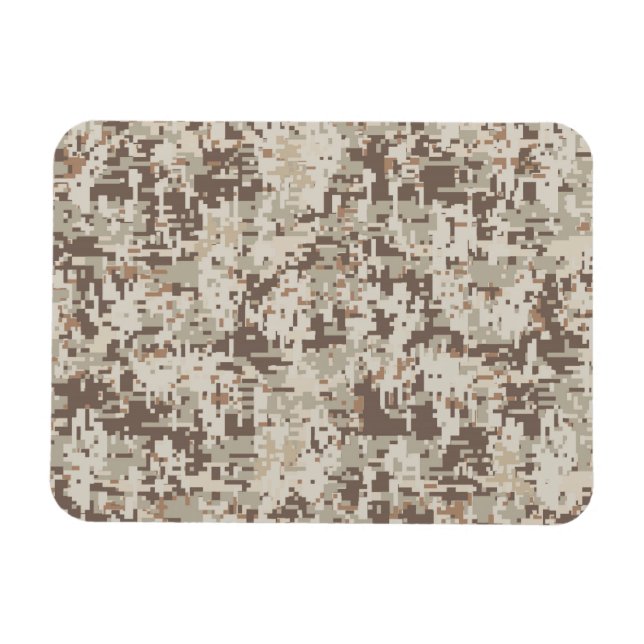 Magnet Flexible Style Désert Camouflage Numérique Décor Beige (Horizontal)