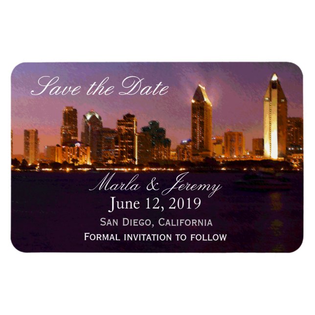 Magnet Flexible Style San Diego enregistrer la date (Horizontal)