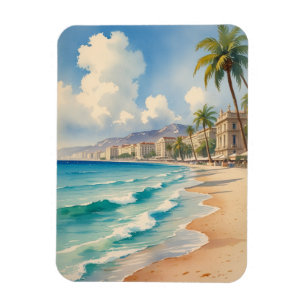 Magnet Flexible Style vintage Monte Carlo Beach Travel