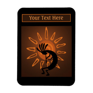 Magnet Flexible Sud-ouest Kokopelli Sun Rustic Photo Brown