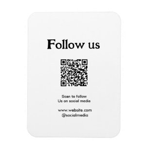 Magnet Flexible Suivez-nous sur les réseaux sociaux, scannez le co