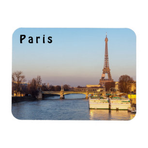 Magnet Flexible Sunset on Eiffel tower and Pont Rouelle - Paris