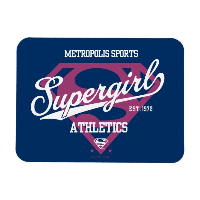 Magnet Flexible Supergirl Metropolis Sports Athlétisme Graphique (Horizontal)