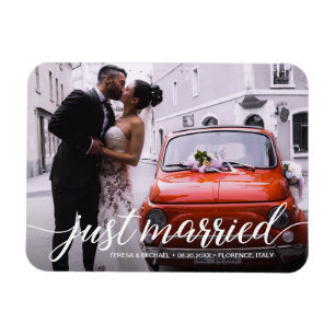 Magnet Flexible Superposer juste marié Script Mariage photo