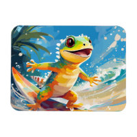 Surf Gecko Riding Les Vagues