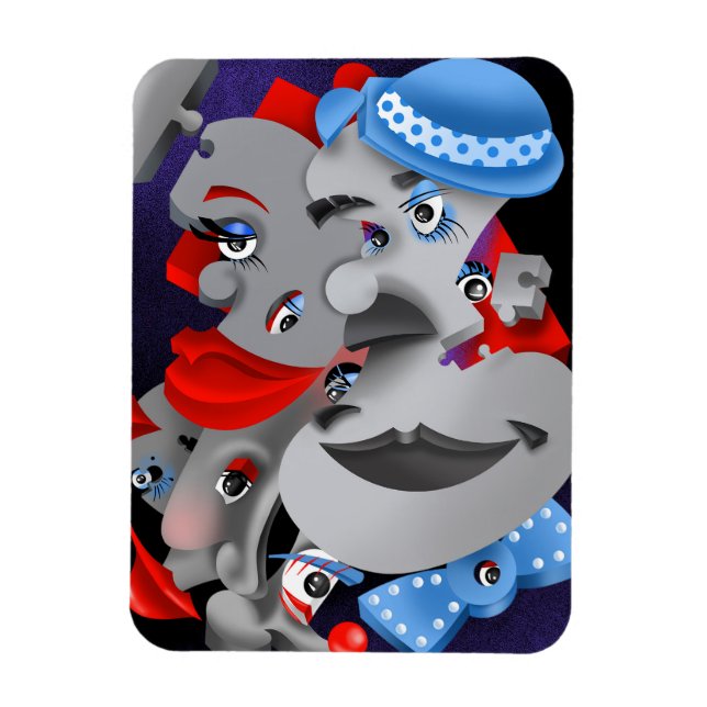 Magnet Flexible Surreal Puzzle fait face à l'aimant du réfrigérate (Vertical)