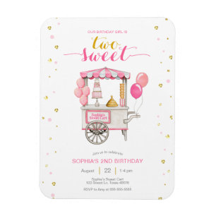 Magnet Flexible Sweet gâter panier invitation fête d'anniversaire
