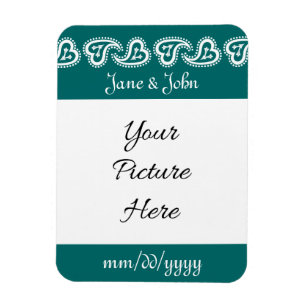 Magnet Flexible Sweet Paisley Coeurs dans l'aimant Turquoise de sa