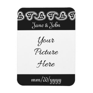 Magnet Flexible Sweet Paisley Hearts en noir savourer l'aimant de 