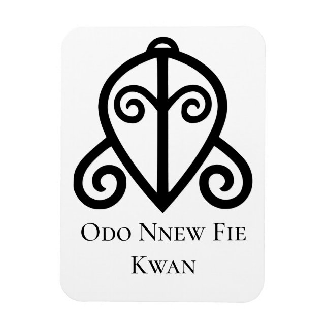 Magnet Flexible Symbole Adinkra ODO NOUVEAU FIE KWAN Love... (Vertical)