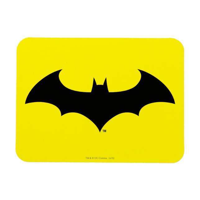 Magnet Flexible Symbole Batman | Logo Simple Bat Silhouette (Horizontal)