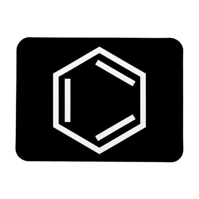 MAGNET FLEXIBLE SYMBOLE D'ANNEAU BENZENE (Horizontal)