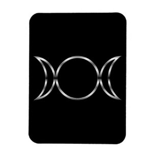 Magnet Flexible Symbole de la déesse triple de Falln Pagan