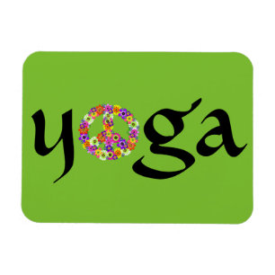 Magnet Flexible SYMBOLE DE LA PAIX Yoga Floral