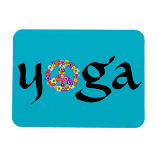 Magnet Flexible SYMBOLE DE LA PAIX Yoga Floral