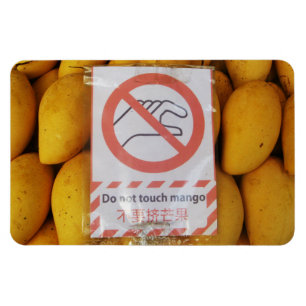 Magnet Flexible Symbole drôle 'Ne touche pas la mangue'