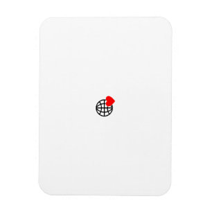 Magnet Flexible Symbole du coeur rouge créé avec des lignes lisses