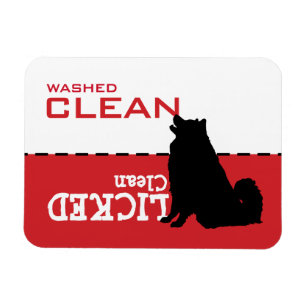 Magnet Flexible Symbole magique Husky Samoyut Malamute Dog Dishwas