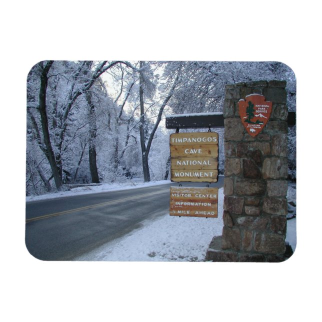 Magnet Flexible Symbole national de la grotte de Timpanogos Hiver (Horizontal)