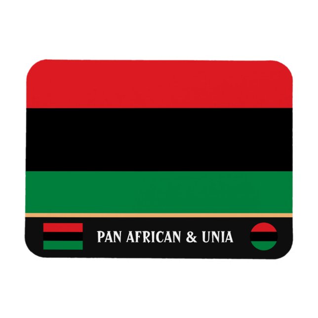 Magnet Flexible Symbole panafricain du drapeau et de l'UNIA / vent (Horizontal)
