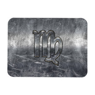 Magnet Flexible Symbole Virgo Zodiac Grunge Style Distressed