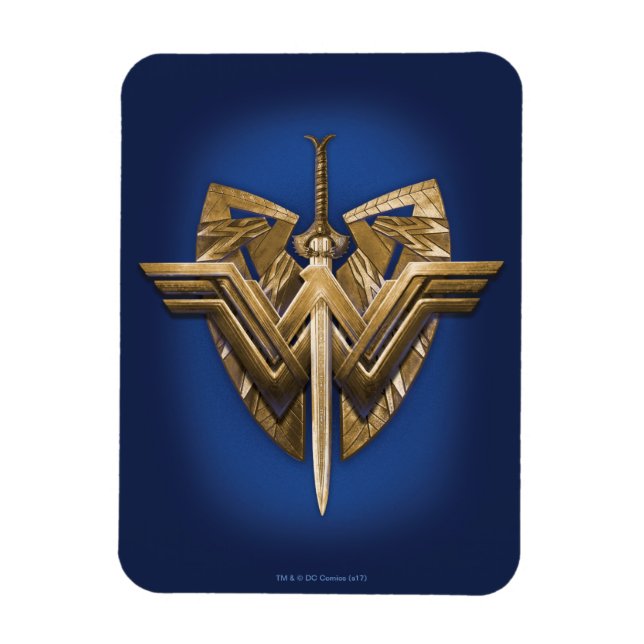 Magnet Flexible Symbole Wonder Woman avec l'épée de la justice (Vertical)