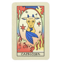 SYMBOLE Zodiaque Capricorne Art Abstrait Vintage