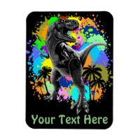 T-Rex Dinosaur Jurassique Reptile sur arc-en-ciel