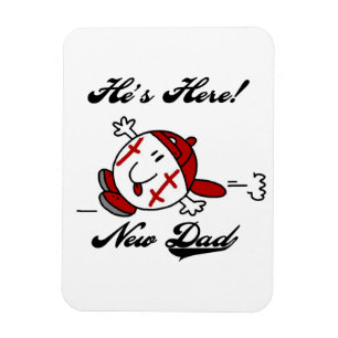 Magnet Flexible T-shirts et cadeaux de baseball Nouveau papa
