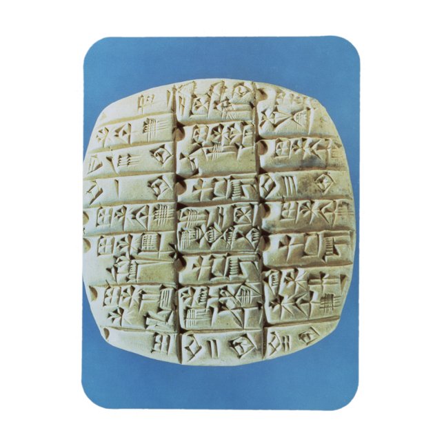Magnet Flexible Table des comptes avec script cuneiform, c.2400 BC (Vertical)