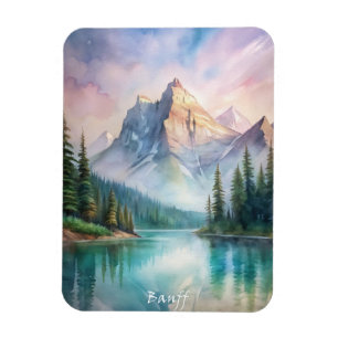 Magnet Flexible Tableau aquarelle du parc national Banff