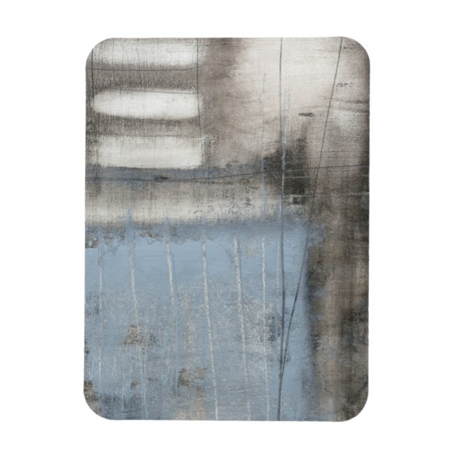 Magnet Flexible Tableau gris et bleu Abstrait (Vertical)