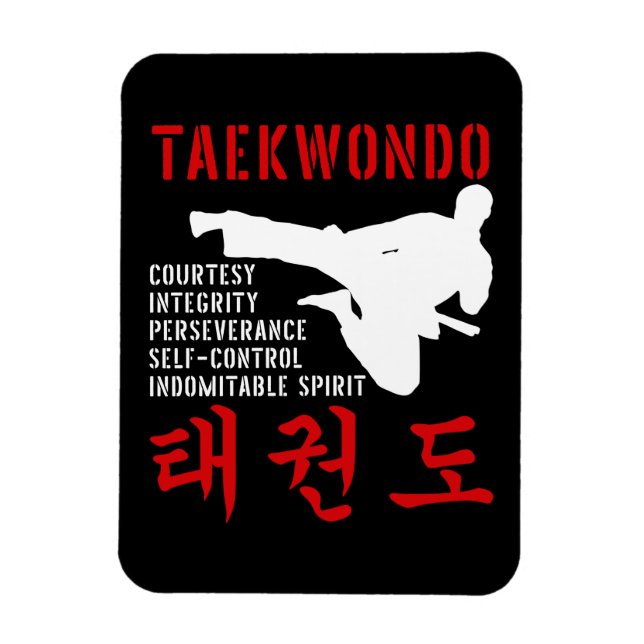 Magnet Flexible Taekwondo Tenets Martial Arts (Vertical)