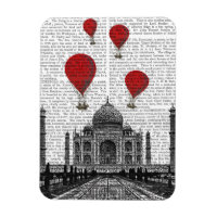 Taj Mahal et Red Hot Air Balloons