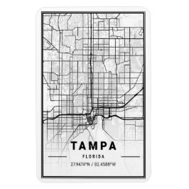 Magnet Flexible Tampa Florida USA Travel City Map Poster