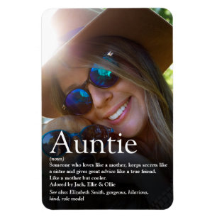 Magnet Flexible Tante la meilleure du monde, définition de Tante P