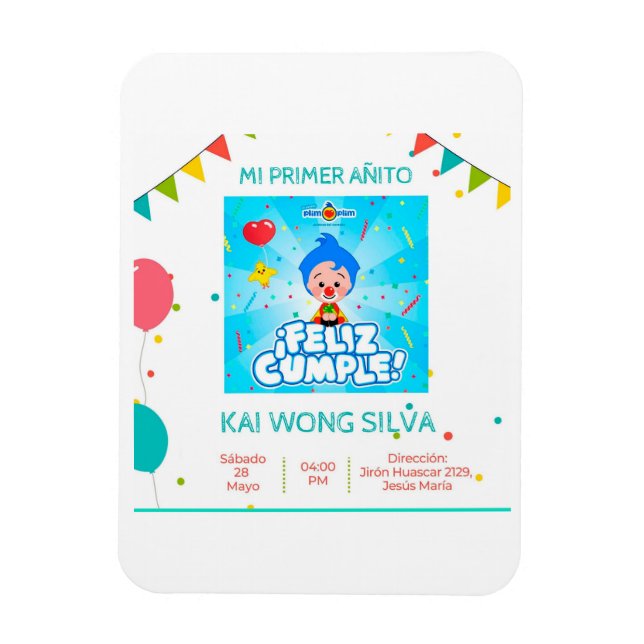 Magnet Flexible Tarjeta de cumpleaños (Vertical)
