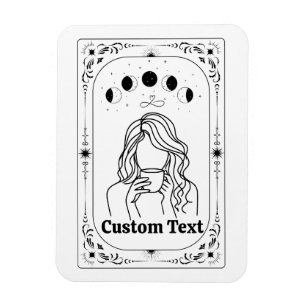 Magnet Flexible Tarot personnalisé Magique Zodiaque Sorcière Mysti