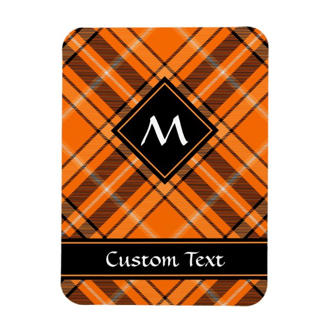 Magnet Flexible Tartan orange d'Halloween (Vertical)