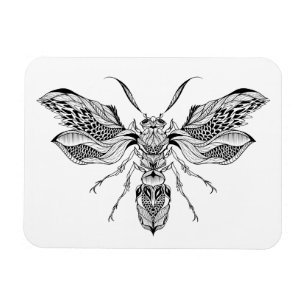 Magnet Flexible Tatouage d'Abeille-Guêpe