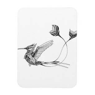 Magnet Flexible Tatouage d'oiseau de Psychedlic