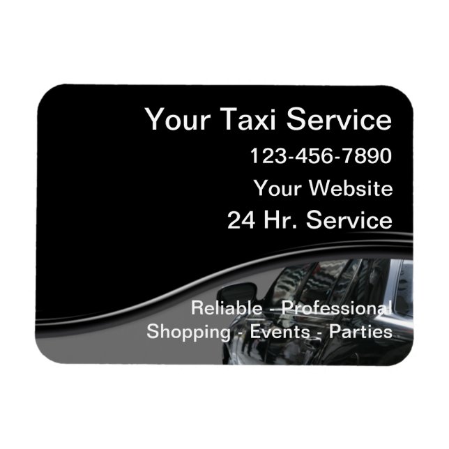 Magnet Flexible Taxi Cartes de visite magnétiques (Horizontal)