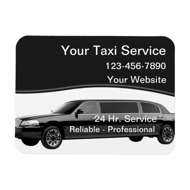 Magnet Flexible Taxi Cartes de visite magnétiques (Horizontal)
