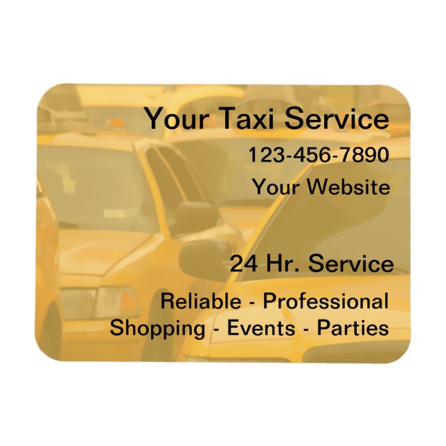 Magnet Flexible Taxi Cartes de visite magnétiques (Horizontal)
