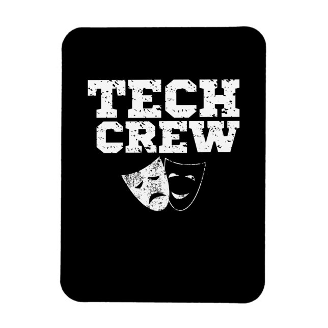 Magnet Flexible Tech Crew Team Sound Theater Theatre Musical Studi (Vertical)